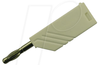 SKS Kontakttechnik Stecker ø 4 mm weiss CAT I (LAS N WS WEISS / WHITE)