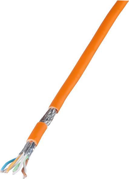 INFRALAN®Cat.7 Rohkabel 1000 AWG23, S/FTP 4P CPR Cca orange, 100m (99981.100-CPR)