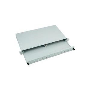 Spleißbox 24SC(D)-Front aus-ziehbar, RAL7035, 1HE (53600.3)