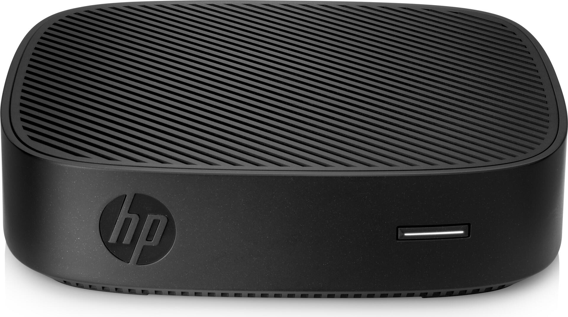 HP t430 - Thin Client - DTS - 1 x Celeron N4000 / 1.1 GHz - RAM 4 GB - Flash - eMMC 32 GB - UHD Graphics 600 - GigE, Bluetooth 5.0 - WLAN: 802.11ac, Bluetooth 5.0 - Windows 10 IOT Enterprise für Thin Clients 64-Bit - Monitor: keiner - Tastatur: Deuts