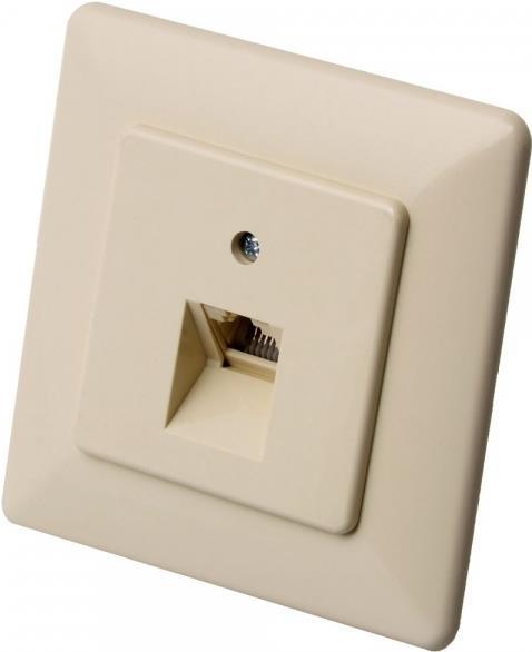 BTR UAE design 8(8) UP - Anschlussdose, unterputz - RJ-45 - Pearl White, RAL 1013