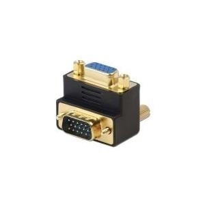 90° Adapter Down - VGA-Adapter - HD-15 (W) - HD-15 (M) - geformt, Flügelschrauben, 90-Grad-Anschluss (70387) 90° Adapter Down - VGA-Adapter - HD-15 (W) - HD-15 (M) - geformt, Flügelschrauben, 90-Grad-Anschluss (70387)