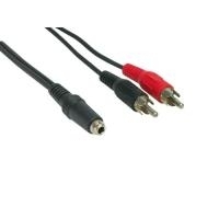 Alcasa 1980-AK 2 x RCA 3.5mm Schwarz - Rot - Weiß Kabelschnittstellen-/adapter (1980-AK)