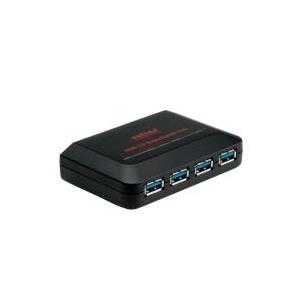 ROLINE Nodo USB 3.0 [cuÃ¡druple] (ROLINE USB3.2 Gen1 Hub 4x Ports. With PS. Black)