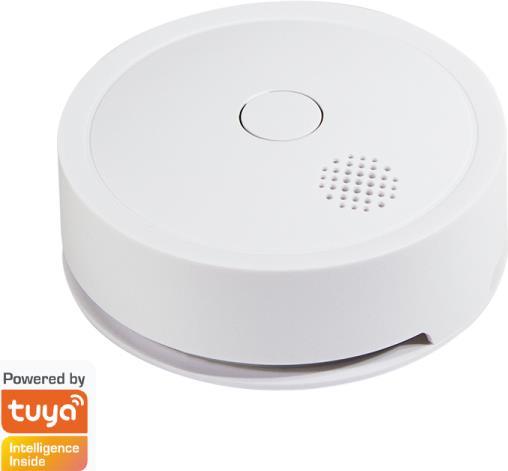 Rilevatore di fumo WiFi Smart, compatibile Tuya bianco