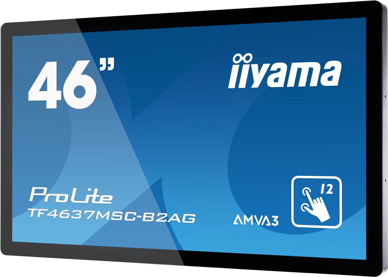 Iiyama ProLite TF4637MSC-B2AG - 116.8 cm (46) Klasse LED-Display - Digital Signage/interaktive Kommunikation - mit Touchscreen - 1080p (Full HD) 1920 x 1080 - Schwarz