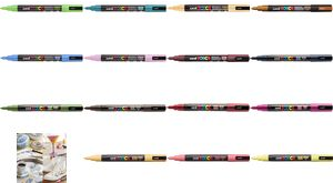 POSCA Pigmentmarker PC-3M, apricot Rundspitze, Strichstärke: 0,9 - 1,3 mm - 1 Stück (PC-3M AB)