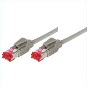 Patchkabel S/FTP, PiMF, Cat 6, grau, 3.0 m halogenfrei, mit Draka-Kabel und Hirosesteckern TM21 (bisherige Bezeichnung S/STP) (71803)