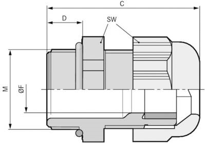 LappKabel Kabelverschraubung M50 Polyamid Schwarz (RAL 9005) SKINTOP K-M 50X1,5 ATEX PLUS BK 5 St. (54115260)