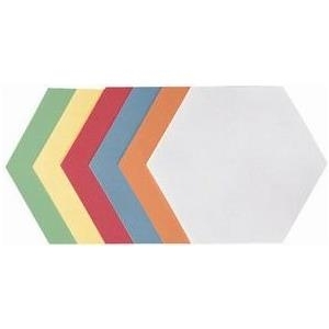 FRANKEN Moderationskarte, Wabe, 190 x 165 mm, sortiert in den Farben: weiß, hellblau, rot, gelb, orange und grün (UMZ 1719 99)