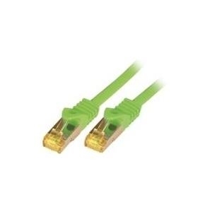 M-Cab 3m Cat7 cavo di rete Verde S/FTP [S-STP] (CAT7 SFTP RJ45 LSZH 3M GREEN - 10GBIT RAW PATCH CABLE)