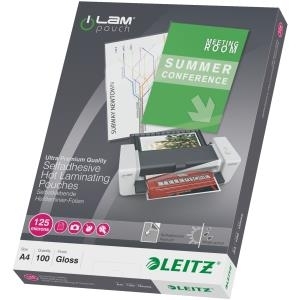 Esselte Leitz - Laminiertaschen mit selbstklebender Rückseite - 100 - glänzend - A4 (210 x 297 mm) (16925)