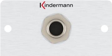 Kindermann Konnect 50 alu - Frontalino modulare a scatto - Stereo telefonico 6,35 mm