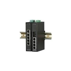 MICROSENS Fast Ethernet PoE-Switch - Switch - 4 x 10/100 (PoE) + 1 x 100Base-FX - an DIN-Schiene montierbar, wandmontierbar - PoE - Gleichstrom (MS655104PX-48)