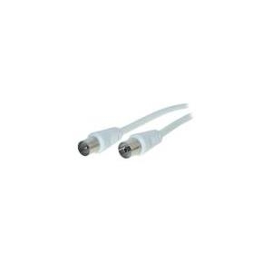 GOOD CONNECTIONS - Antennenkabel - Koax Stecker-> Koax Buchse - gerade - 15.0 m - Weiss