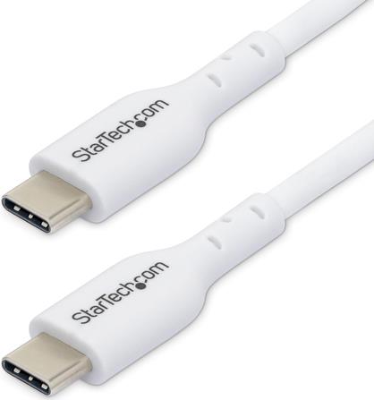 StarTech.com Cavo USB-C bianco da 2m cavo di ricarica USB 2.0 Tipo-C per laptop Power Delivery 60W 3A rivestimento in TPE cavo