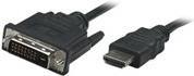 Manhattan - Videokabel - Dual Link - HDMI / DVI - HDMI (M) bis DVI-D (M) - 1,0m - abgeschirmt - Schwarz - geschirmt, geformt (322782)