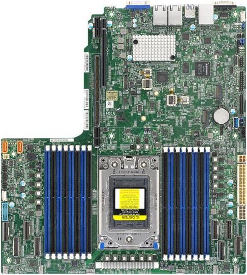 SUPERMICRO H12SSW-NTR - Motherboard - Socket SP3 - USB 3.0 - 2 x 10 Gigabit LAN - Onboard-Grafik