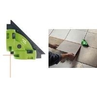 Burg Wächter Winkellaser CROSS PS 7510, grün/grau projeziert 2 rote Laserlinien im 90 Grad Winkel, Saugnäpfe (CROSS PS 7510)