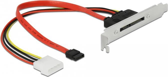 Staffa per slot Delock con 1 connettore SATA esterno a 22 pin