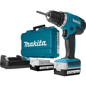 Makita DF347DWE Handbohrmaschine Lithium-Ion (Li-Ion) 1.3Ah 1400g Schwarz - Blau Akku-Bohrer (DF347DWE)