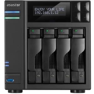 ASUSTOR AS7004T - NAS-Server - SATA 6Gb/s / eSATA - RAID 0, 1, 5, 6, 10, JBOD - Gigabit Ethernet - iSCSI (90IX00E1-BW3S10)