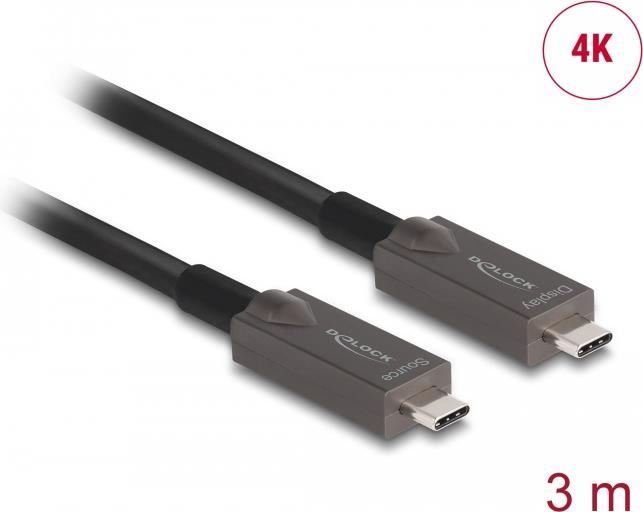 Delock Cavo PD dati video USB-C ottico attivo da 3 m