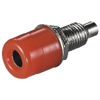 Bananenbuchse mit Gewinde, 2 Muttern, 4mm, rot, Good Connections® (BU-BAER)