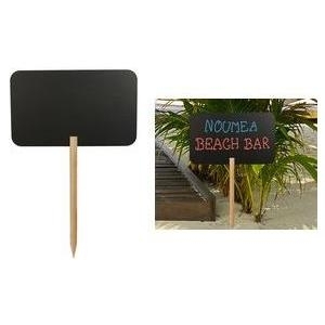 Securit Hinweisschild SILHOUETTE Rechteck mit Kreideobefläsche, beidseitig mit Kreidemarker beschrift - 1 Stück (FBS-RECTANGLE)