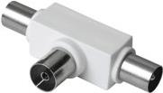 Hama - Antennen-Splitter - IEC-Anschluss (M) bis IEC-Anschluss (W) - Koax - weiß