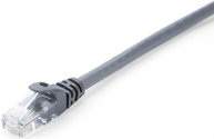 V7 - Patch-Kabel - RJ-45 (M) bis RJ-45 (M) - 1,0m - UTP - CAT 5e - geformt, ohne Haken - Grau (V7CAT5UTP-01M-GRY-1E)