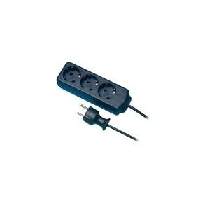 REV - Verlängerungsschnur - Wechselstrom 250 V - 3500 Watt - output connectors: 3 - 1,4m - Schwarz (512332555)