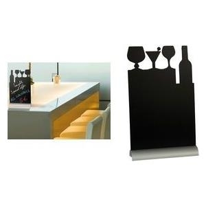 Securit Tischaufsteller SILHOUETTE Cocktail mit Kreideoberfläche, abnehmbarer Aluminium-Sockel, - 1 Stück (FBTA-Cocktail)