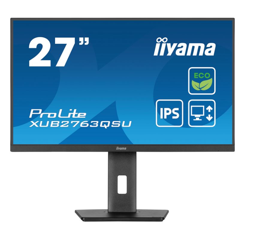 iiyama ProLite XUB2763QSU-B1 Monitor PC 686 cm 27 2560 x 1440 Pixel Full HD LED Nero (27 ProLite XUB2763QSU-B1 Monitor - 27 Bla