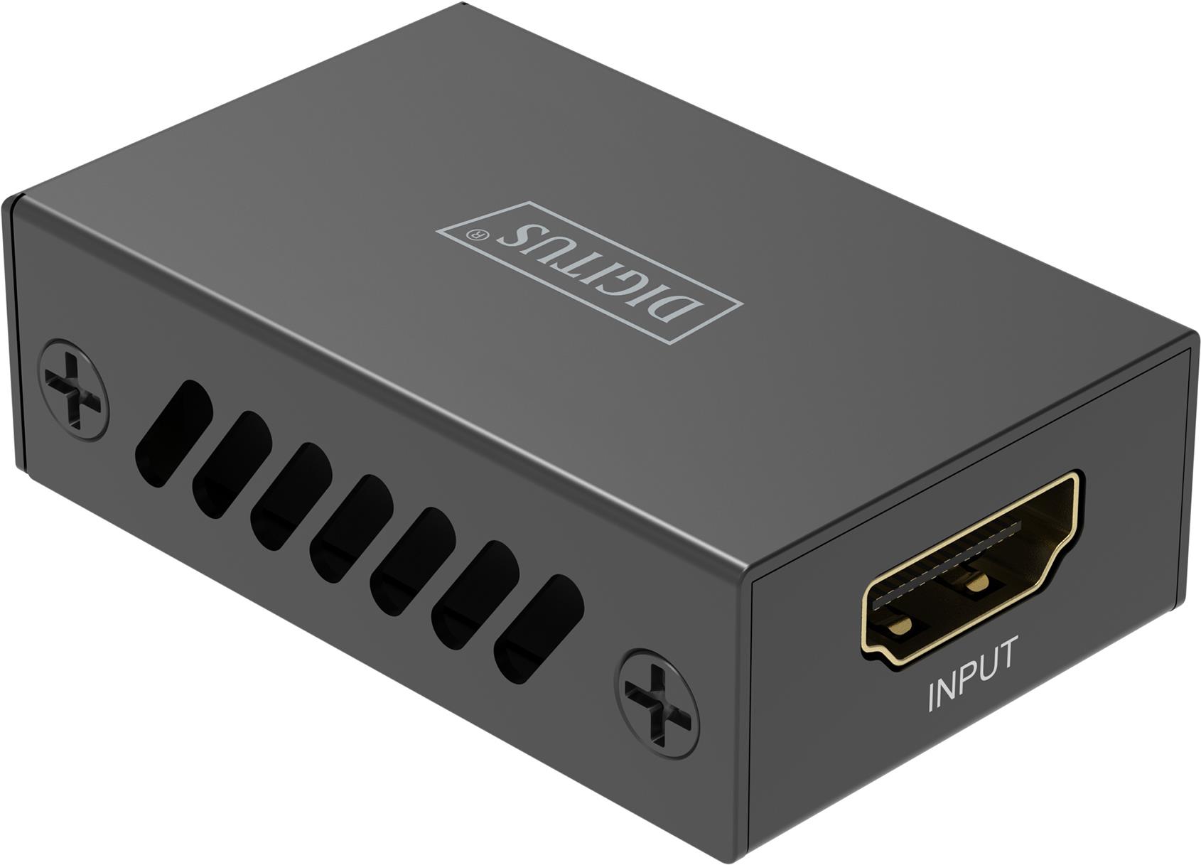 Il ripetitore HDMI DIGITUS 8K estende i segnali HDMI in 8K/60Hz (444) fino a 10 metri.I segnali 4K/60Hz (444) possono essere es