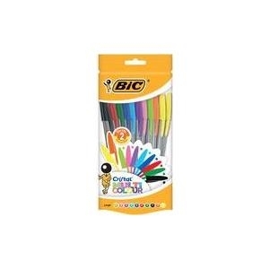BIC Kugelschreiber Cristal Large Multicolor, 10er Beutel sechseckig, Strichstärke: 0,42 mm, transparenter Schaft, - 1 Stück (943437)