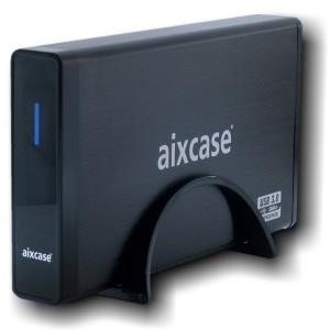 Aixcase black line AIX-BL35SU3 - Storage Enclosure - 8,9 cm (3.5) - S-ATA2 - 300MBps - SuperSpeed USB - Schwarz (AIX-BL35SU3)