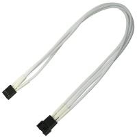 Nanoxia 4-Pin PWM Verlängerung - Netzkabel für Lüfter - 4-polig PWM - 4-polig PWM - Weiß - 30cm - Einzelsleeve (900400018)