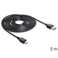 DeLOCK 5m USB 2.0 A - mini USB m/m cavo USB USB A Mini-USB A Nero (DeLOCK EASY-USB - USB-kabel - 5 m)