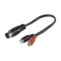 Wentronic AVK 102-020 0.2m - 5-pin DIN - 2 x RCA - Männlich/weiblich - Schwarz (50002)