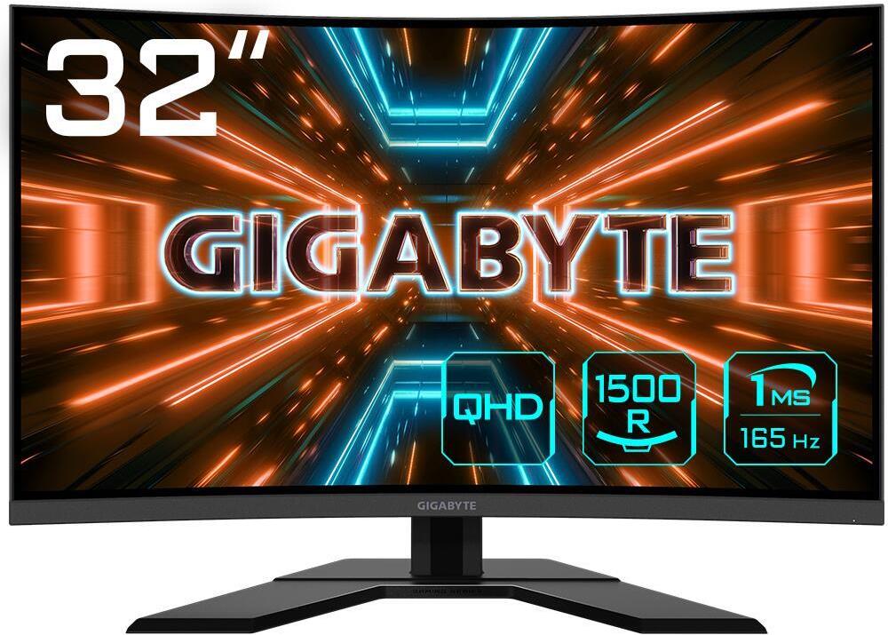 GIGABYTE G32QC A Monitor curvo da gioco 81,3 cm (32 pollici) (2K Ultra HD, VA, 1 ms, 165 Hz, AMD FreeSync, USB Hu