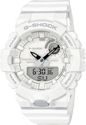 Casio Funk Armbanduhr GBA-800-7AER (L x B x H) 51.1 x 48.6 x 15.5 mm Weiß Gehäusematerial=Resin Material (Armband)=Resin (GBA-800-7AER)