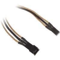 BitFenix Alchemy Premium Modding Series - 3-Pin Verlängerung - 1x 3 Pin (M) - 1x 3 Pin (W) - 60cm - Gold - Schwarz (BFA-MSC-3F60AKK-CK)