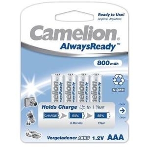 Camelion AlwaysReady Premium NH-AAA800AR-BP4 - Batterie 4 x AAA-Typ - NiMH - (wiederaufladbar) - 800 mAh