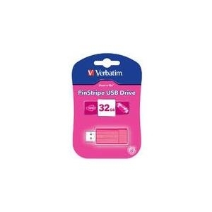 Verbatim PinStripe - Memoria USB da 32 GB - Rosa intenso