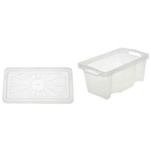 OKT Aufbewahrungsbox Multi-Box S, 6,5 Liter, transparent Farbe: natur-transparent, leer platzsparend nestbar - 1 Stück (1027100100000)