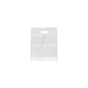 PAPSTAR Griffloch-Tragetaschen, HDPE, 440 x 360 x 90 mm Stärke: 25 my, Tragkraft: ca. 7 kg, Farbe: weiß - 1 Stück (12379)