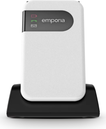 Emporia SIMPLICITYglam.4G 7,11 cm (2.8") 106 g Nero, Bianco Telefono per anziani