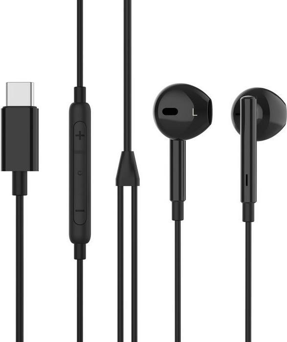 eSTUFF ES652201 cuffia e auricolare Cuffie Cablato In-ear MUSICA USB tipo-C Nero (In-ear Headphone Earpod - with USB-C plug for