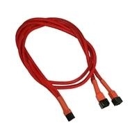 Nanoxia 3-Pin Molex Y-Kabel - Netzteil - 1 x Molex, 3-polig (M) - 2 x 3-Pin Molex (W) - 60 cm - Rot